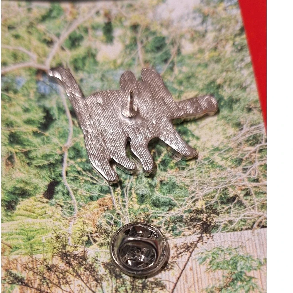 Black Cat Knife Enamel Pin "Choose Violence" Meme Cute But Deadly Kawaii Goth - Picture 3 of 4